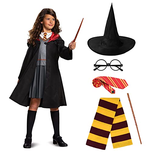 URAQT Deguisement Sorcier per Enfant, Costume Hermione de Ma
