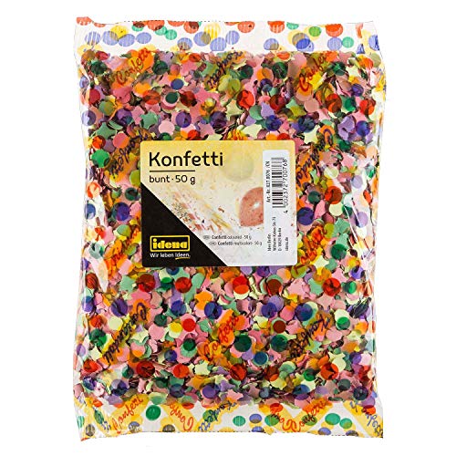 Idena 8270076 - Confettis, 50 g, multicolore, en papier, déc